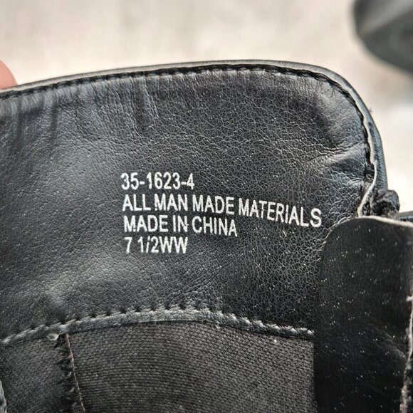 Comfortview Pointed Ankle Booties 7.5 Wide Fit Black Moto Short Heeled Bootie - Picture 8 of 11